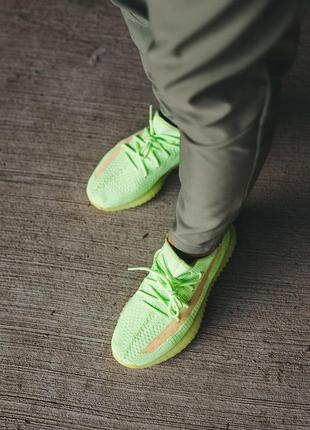 Кросівки yeezy boost 350 v2 glow in dark кроссовки6 фото