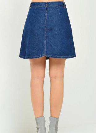 Джинсовая юбка ✨vero moda✨ хлопковая трендовая юбка с карманами3 фото
