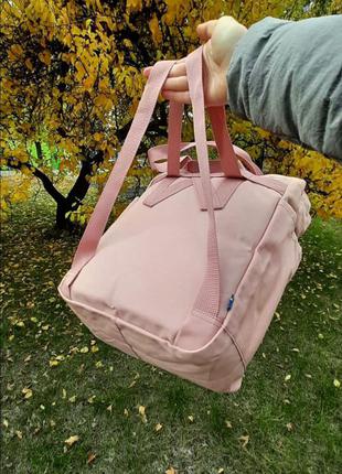 Рюкзак-сумка, канкен міні, fjallraven kanken totepack mini, трансформер, колір: пудра4 фото