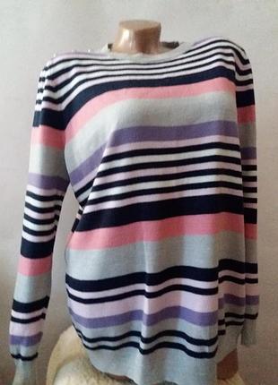 Светр в смужку великого розміру