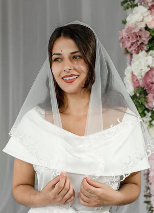 Стильный свадебный платок полли білий 1400,1