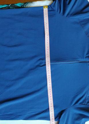 Синяя спортивная кофта с длинным рукавом7 фото