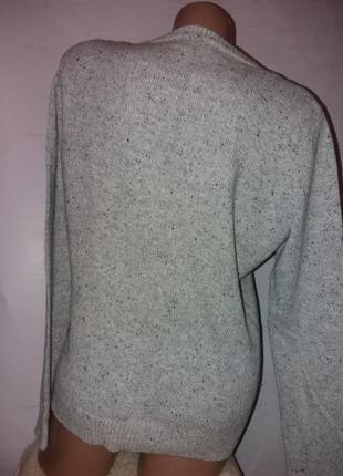 Красивый серый новогодний свитер р.12/404 фото