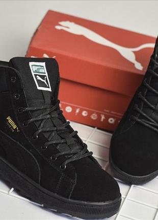 Чоловічі кросівки puma black suede