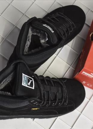 Мужские кроссовки puma suede black6 фото