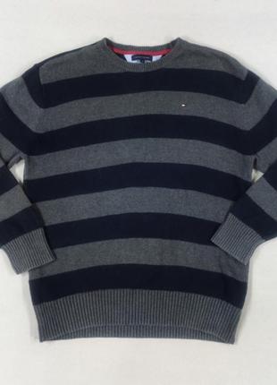 Tommy hilfiger темно-сірий смугастий пуловер2 фото