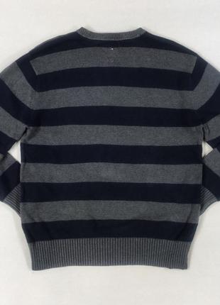 Tommy hilfiger темно-сірий смугастий пуловер5 фото