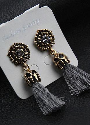 Сережки кисточки, серьги кисти