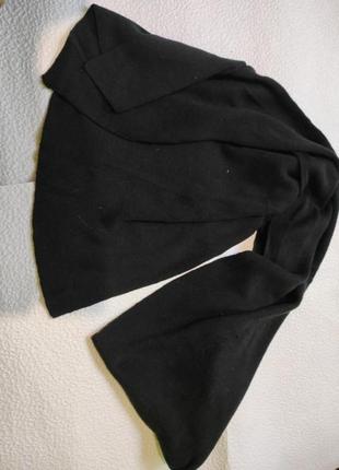 Качественный, трикотажный шарф черного цвета6 фото