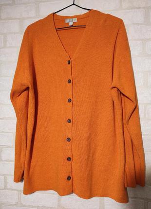 Кардиган, кофта, джемпер, светр кольору оранж. esprit. оверсайз5 фото