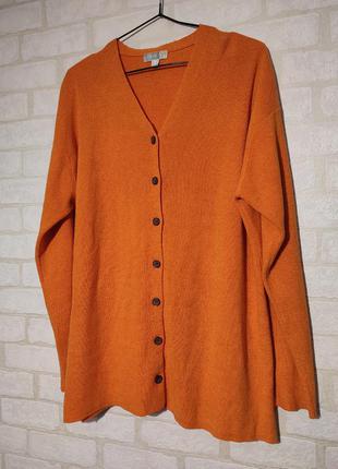 Кардиган, кофта, джемпер, светр кольору оранж. esprit. оверсайз7 фото