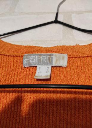 Кардиган, кофта, джемпер, светр кольору оранж. esprit. оверсайз8 фото