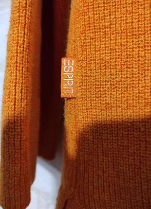 Кардиган, кофта, джемпер, светр кольору оранж. esprit. оверсайз9 фото