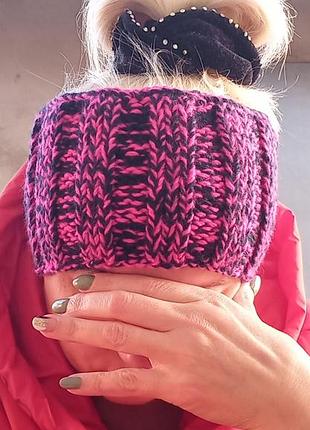 Пов'язка на голову ручна робота. нитка напіввовна