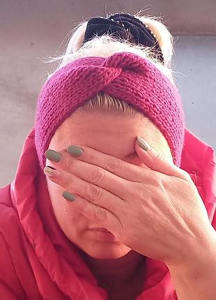 Пов'язка на голову ручна робота!нитка напіввовна