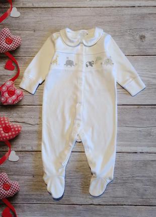 Білосніжний чоловічок-сліп next на дитину 3-6 місяців