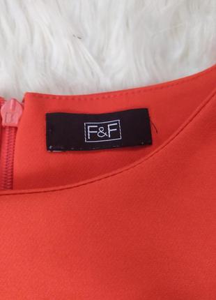 Оранжевое платье футляр по фигуре размер s бренда f&f4 фото