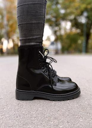Жіночі черевики dr. martens all black хутро зима знижка sale | жіночі черевики знижка