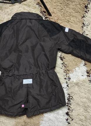 Теплая зимняя непромокаемая термо куртка на синтепоне и меху h&m на 6-7 лет2 фото