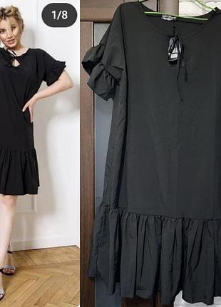 Нове стильне чорне плаття батал