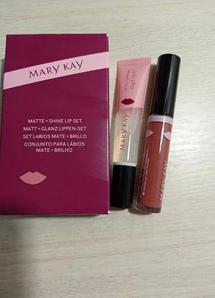 Набір для губ матовість і сяйво кориця новинка ( масло для губ і рідка матова помада )