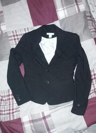 Базовый чёрный пиджак h&m2 фото