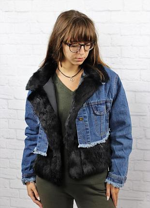 Джинсовая куртка с мехом 🐰