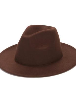 Шляпа федора шоколад!1 фото