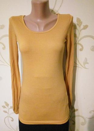 Tom tailor . горчичный лонгслив реглан свитшот . размен xs-s
