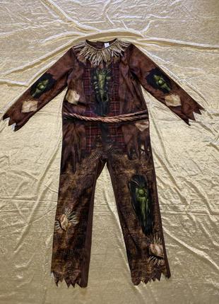Карнавальний костюм на хелловін перевертня монстра франкенштейна скелета на 9-10 років8 фото