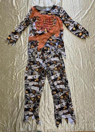 Карнавальный костюм на хеллоуин оборотня монстра франкенштейна скелета на 9-10 лет1 фото