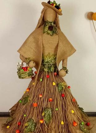 Інтер'єрна текстильна лялька 120см в народному стилі етно ручної роботи1 фото
