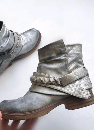 38р серебристые ботинки сапожки в стиле airstep2 фото