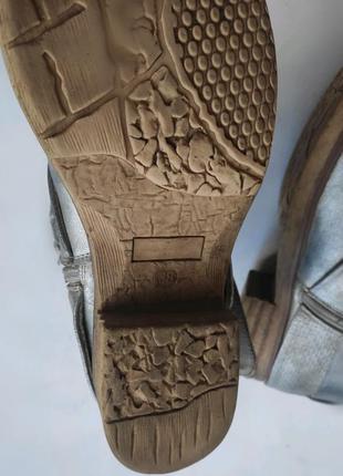 38р серебристые ботинки сапожки в стиле airstep6 фото