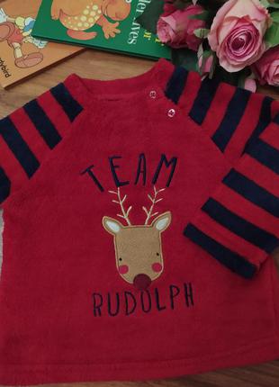 Теплая кофта, реглан на малыша primark на 9-12 мес.