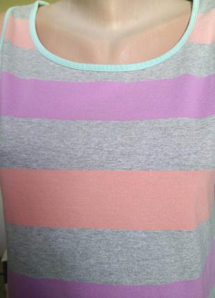 Сіра жіноча футболка бавовна в смужку з кишенями/подовжена вільна річна трикотажна кофтинка топ5 фото