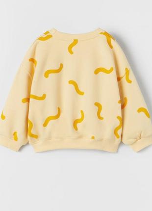 Свитшот для девочки. новый. теплый. фирма zara испания. 2