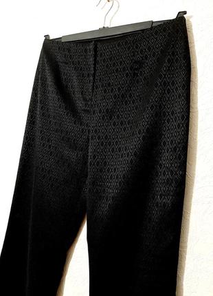 Maroon брендовые нарядные чёрные брюки штаны чёрные с шёлковым отливом маркировка eur 40 женские2 фото