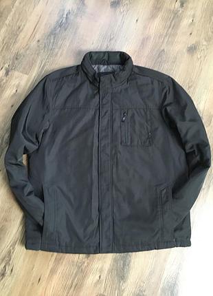Фирменная мужская чёрная демисезонная куртка lincoln debenhams