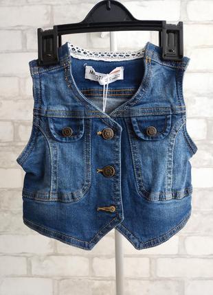 Жилет джинсовый, р-р 80