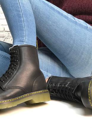 💠зимні ботинки доктор мартинс з хутром💠dr.martens 1460💠зимние женские ботинки с мехом доктор мартинс