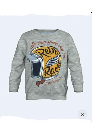 Теплый на флисе свитер свитшот толстовка теплая pepco  74-80