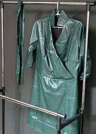 Стильна сукня з еко-шкіри стрейч 50-52 розміру !2 фото