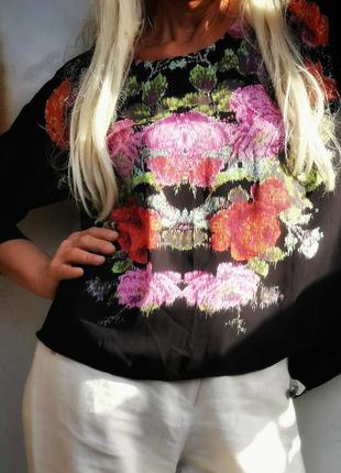 Блуза h&m в принт цветы2 фото