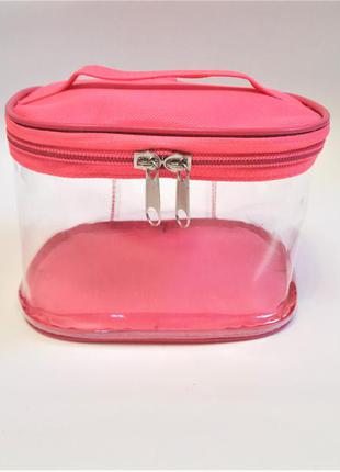 Прозора рожева сумочка