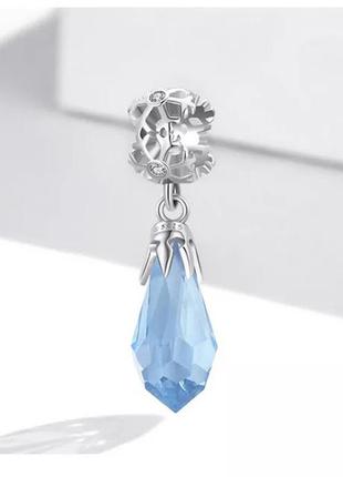 Срібний шарм підвіска для браслета "крижаний кристал"