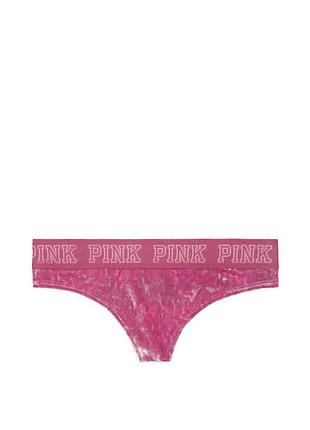 Victoria's secret  pink бархатные  розовые трусики стринги s -м размер. оригинал
