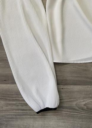 Нарядная блуза с объёмными рукавами5 фото