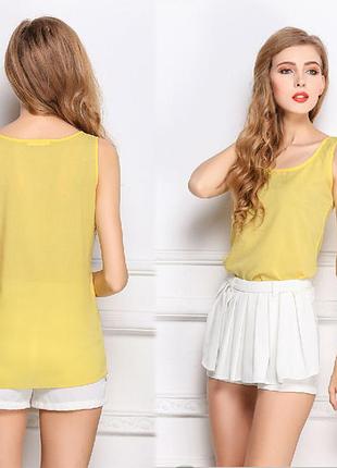 Арт. 193 желтая маечка (майка, блузка, блуза)