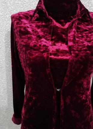 Sara glenzer стильна оксамитовий піджак2 фото